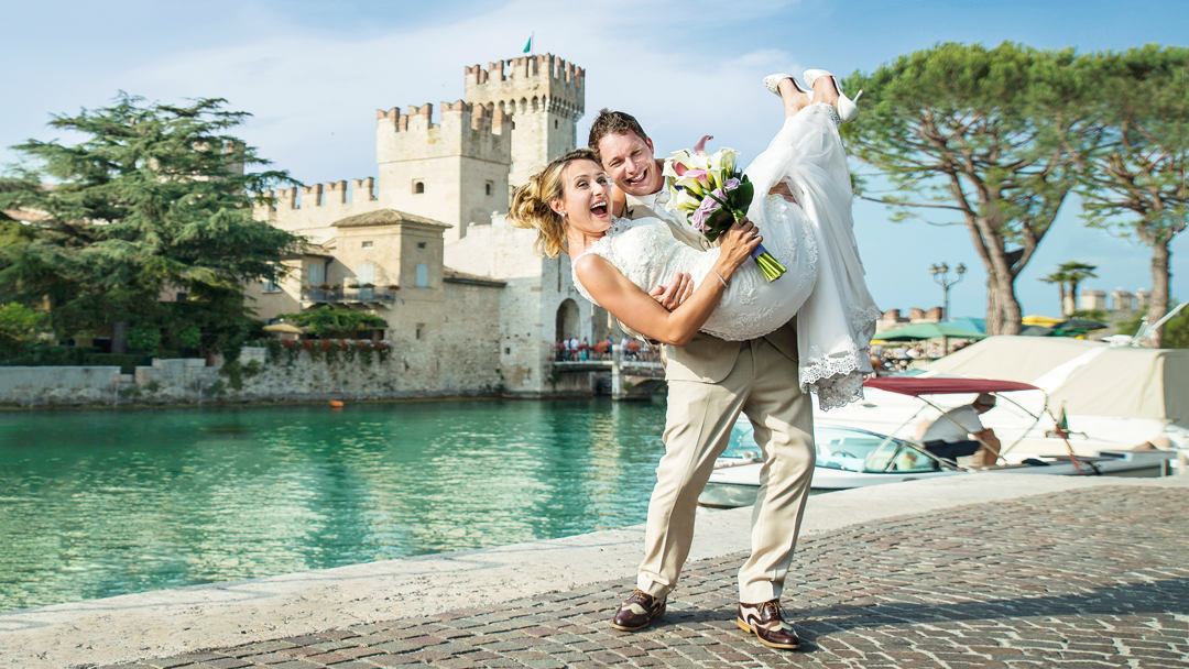 Свадьба на озере Гарда в Италии, свадебный фотограф на озере Гарда