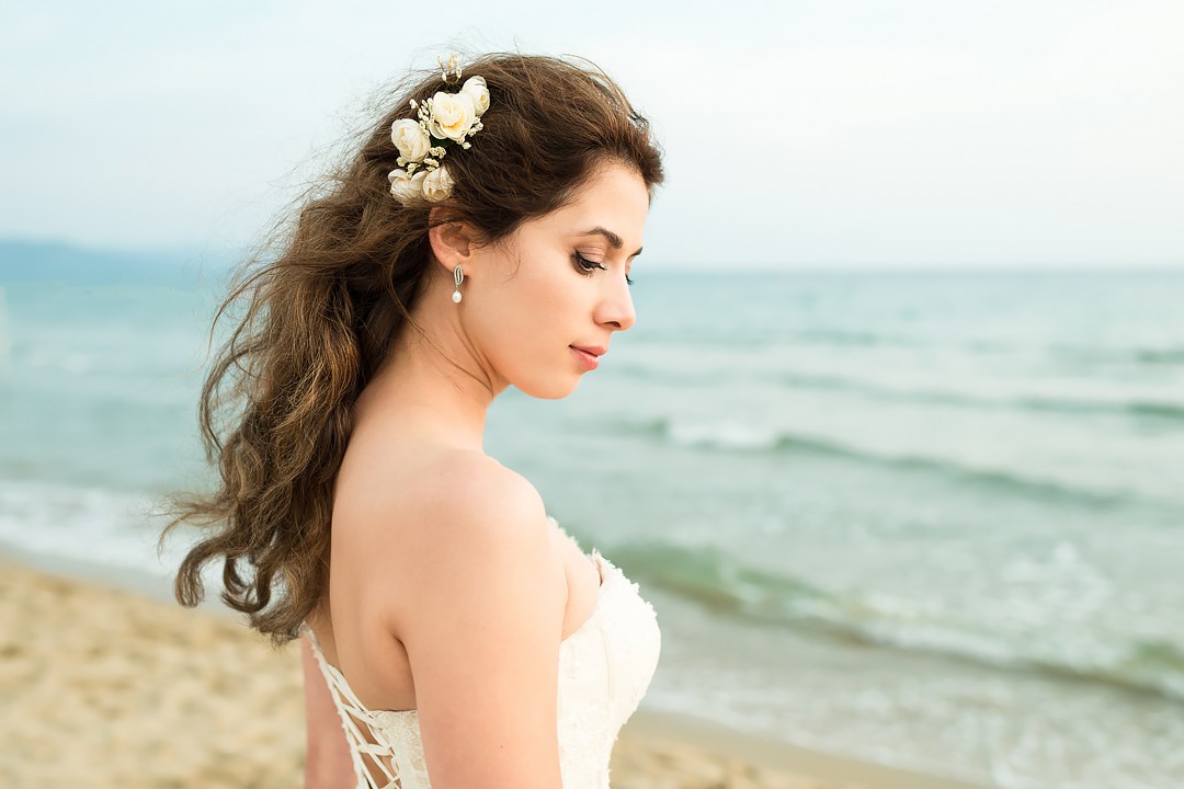 bride portrait follonica beach