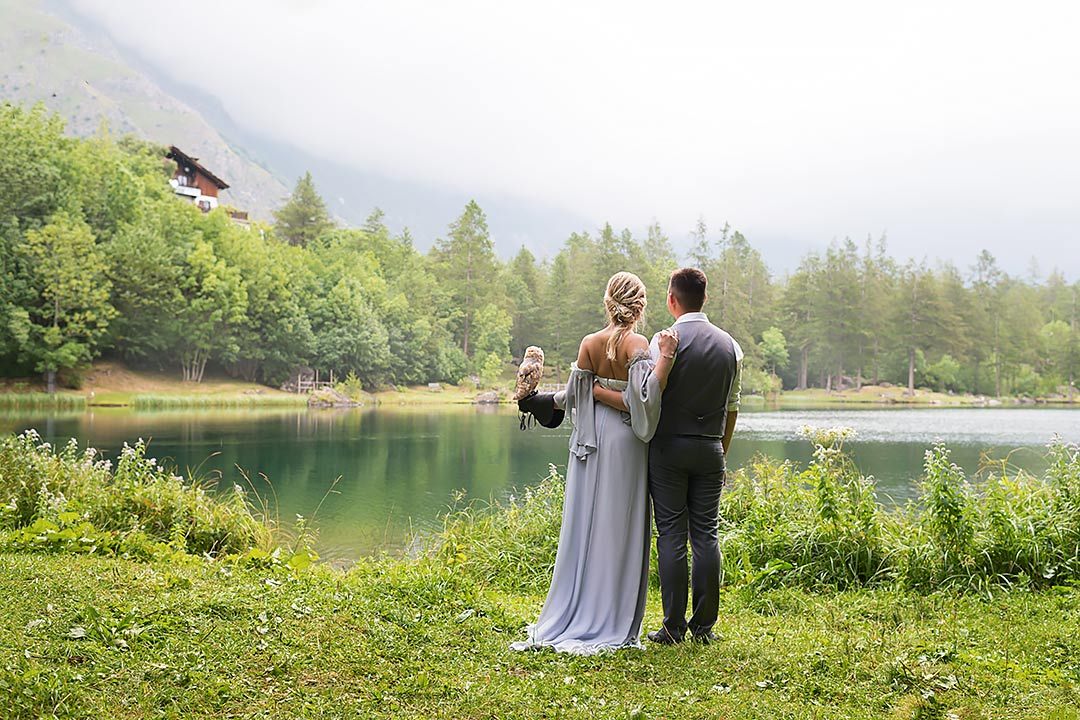 свадебная фотосессия у озера альпы