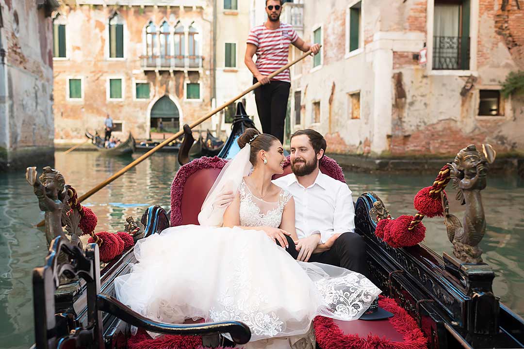 свадьба гондола венеция фото